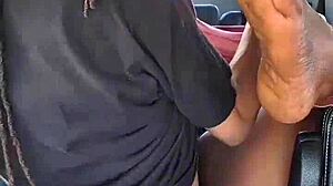 she spreads her thick legs for bbc in parking lot outdoor fun