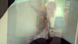 sneaky cheating whore gets doggystyle anal creampie in back door