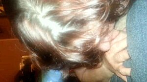 Want a birthday blowjob? Milf swallows cum from big cock.