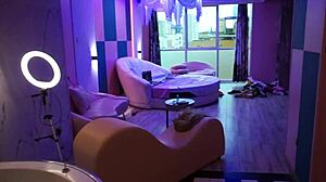 horny girlfriend invites friend to hotel jacuzzi