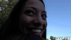 Indica Reign fucks hard in POV blowjob and doggystyle!