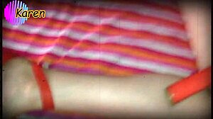 karen shows off pussy, ass, and legs with amateur feet play