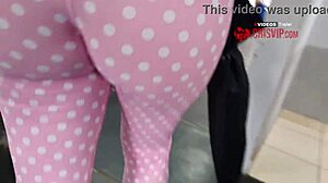 what's cristina almeida hiding under that cameltoe in public outdoor gym?