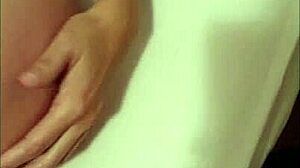 Wife in leather dress receives cumshot inside during kinky couple sex.