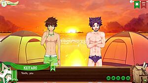 i watch twinks flirting and fighting on the beach in camp buddy yoichi route