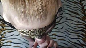 Hot Blonde Delivers Deep Wet Blowjob with Skill.