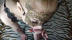 Hot Blonde Delivers Deep Wet Blowjob with Skill.