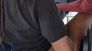 she spreads her thick legs for bbc in parking lot outdoor fun