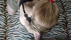 Hot Blonde Delivers Deep Wet Blowjob with Skill.