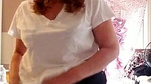 she puts lotion on her sexy skin