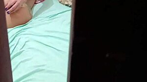 blonde milf caught using anal toy, getting cum load