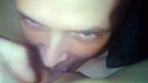 Girlfriend Amber Davis licks ass with friend James Currie nastily