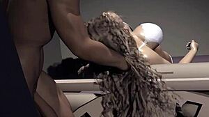 Deborah's sex scene remake features her big tits bouncing during intense fucking and moaning.