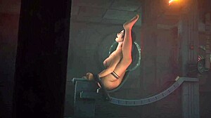 Lara Croft Bound in Raw Orgasm Machine Action