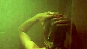 sexy blonde fucks in shower?