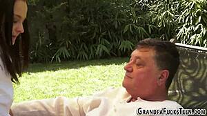 Small tits teen 18+ gets creampied hard outdoors