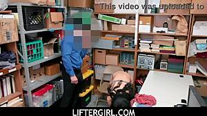 amethyst from liftergirl tries sucking monster cock at work caught by police in garage