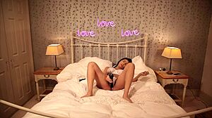 naughty stepsister caught jerking, invites him to bang her