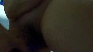 Dirty slut masturbates with dildo