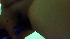 Dirty slut masturbates with dildo