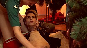 In the police station, the officer gets a blowjob and pops his load