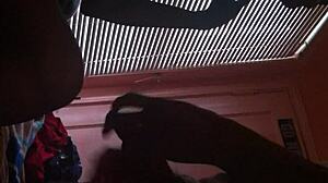 my ex girlfriend deepthroats my cock while riding me, old friend watches the sex.