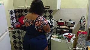 maid distracted, cum on back