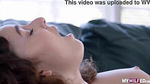 Busty Shemale Tugging Her Tiny Cock To Climax