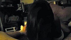 latina amateur takes big cock in her mouth