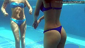 Mia Ferrari and Lina Mercury in Steamy Lesbian Shower Action