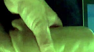 Kinky tribute to girlfriend with cum on webcam