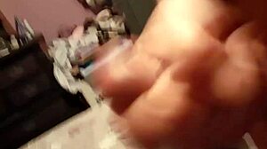 watch that tattooed cock ooze precum during solo play