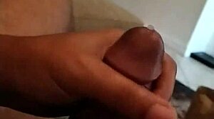 Shooter McGavin does a solo double cumshot on the sofa.