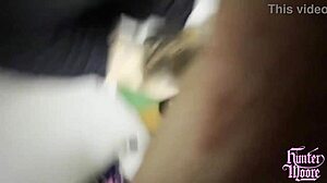 18 YEAR OLD LATINA WITH TINY PUSSY GETS CUMSHOT!