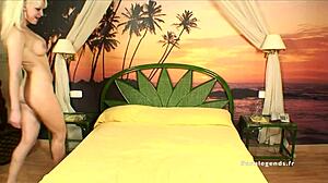 Elizabeth maciel drinks cum from glass after ass to mouth blowjob