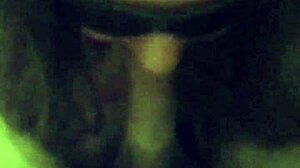 Intense blindfold blowjob from young girlfriend