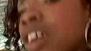 Ebony girl gets her pussy fucked hard