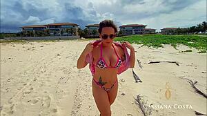 Wow, dostal jsem dráždění na pláži a onanovat v autě!