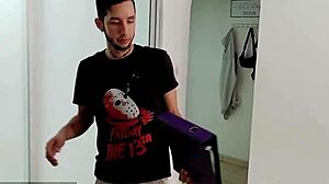 Husband Stressed from Work, Relaxed with Tits and Blowjob