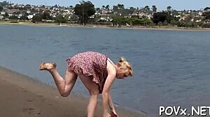 Passionate riding on massive dong pov