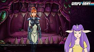 In Starcraft II, the redhead strips and swallows for the monster