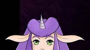 In Starcraft II, the redhead strips and swallows for the monster