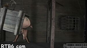 Beautiful european beauty tormented roughly.