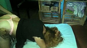 She sucks me off in doggystyle with pink thong