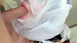 Bound slut gets intense throat action in session