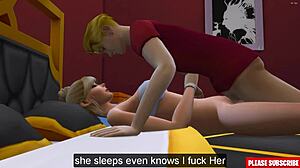 Step Son Fucks American Blonde Mom In Taboo Family Sex