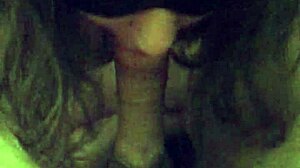 Intense blindfold blowjob from young girlfriend