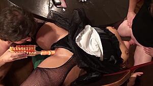 Chubby Beauty Fucked And Facialized In Threesome