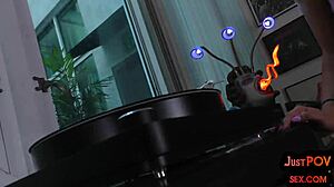 Petite amateur in close pov view