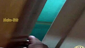 Stepmother catches stepson masturbating in bathroom, then lends her pussy for fucking.